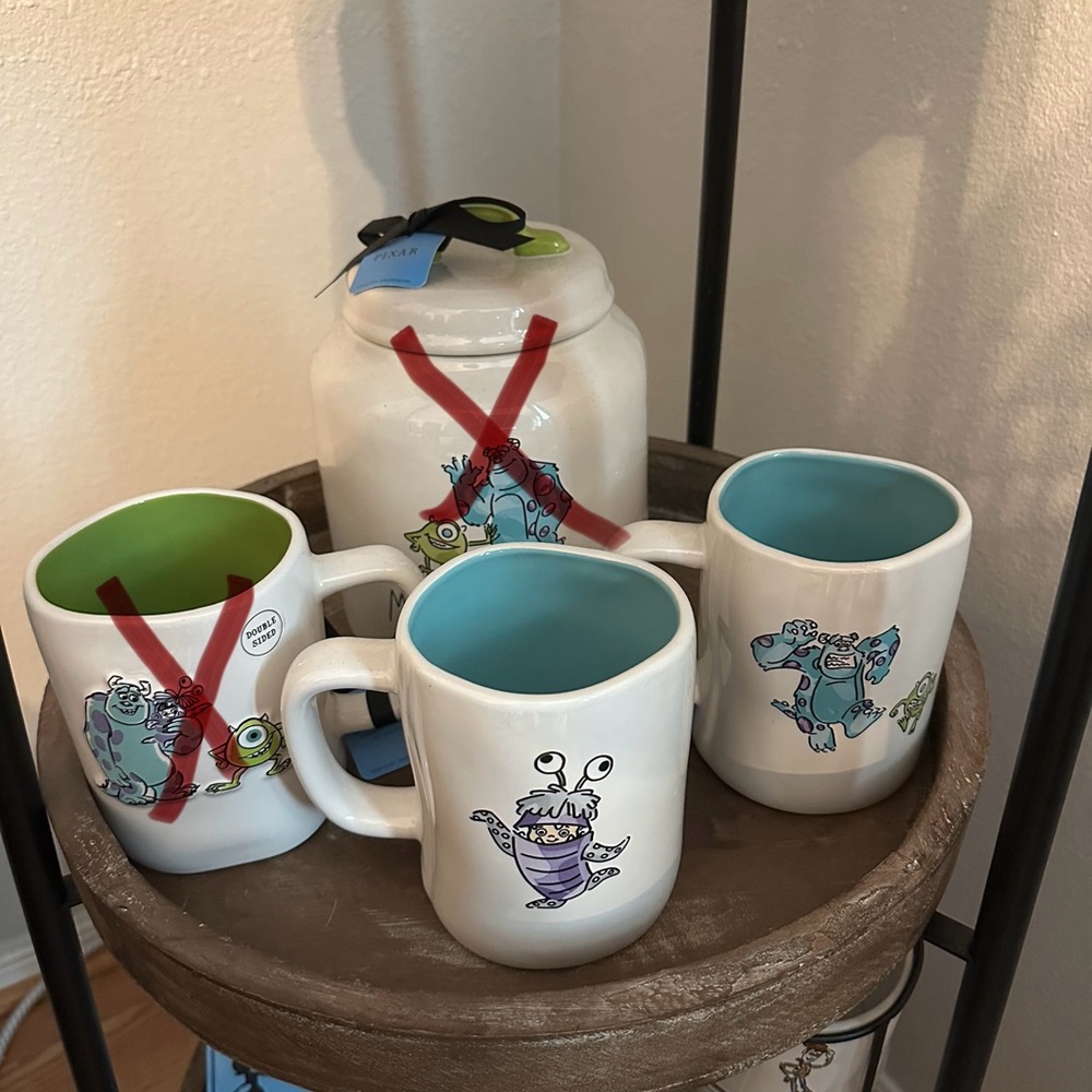 Rae Dunn Monsters Inc Mugs
